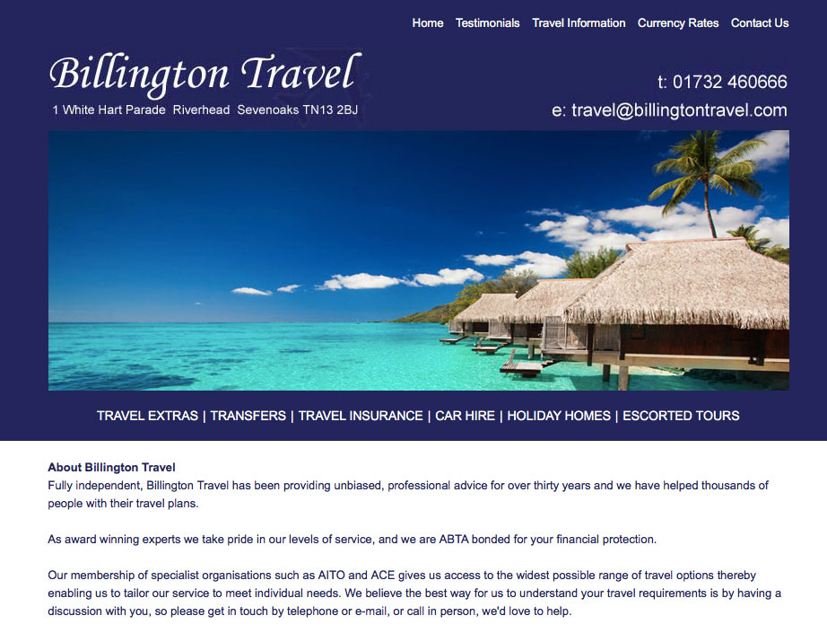 Travel Agent Website